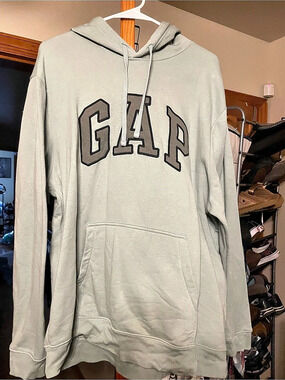 GAP VintageSoft Arch Logo Hoodie Green XL